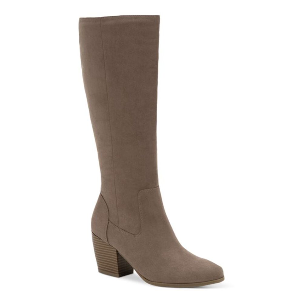 STYLE & COMPANY Womens Beige Goring Warrda Round Toe Block Heel Boots 10 M